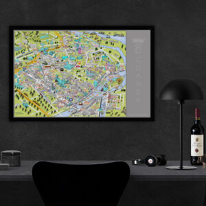 Plakat Gdańsk Mapa 50×70, 21×30, 30×40, 40×50 (ilustrowana)